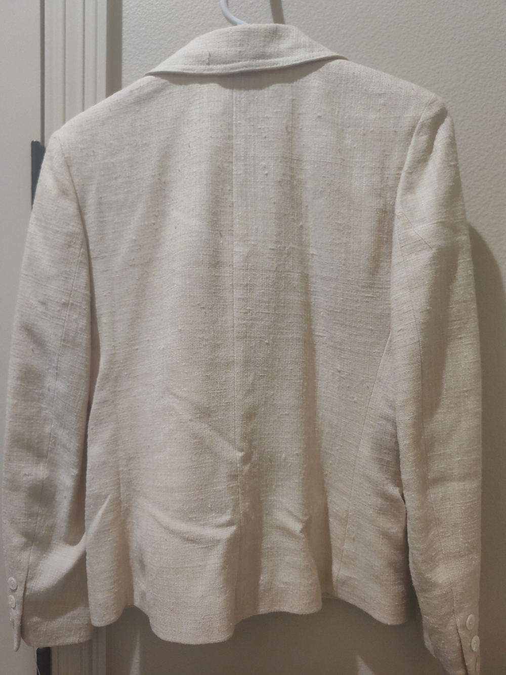 Givenchy Vintage Cream Textured Blazer Jacket - Picture 3 of 4